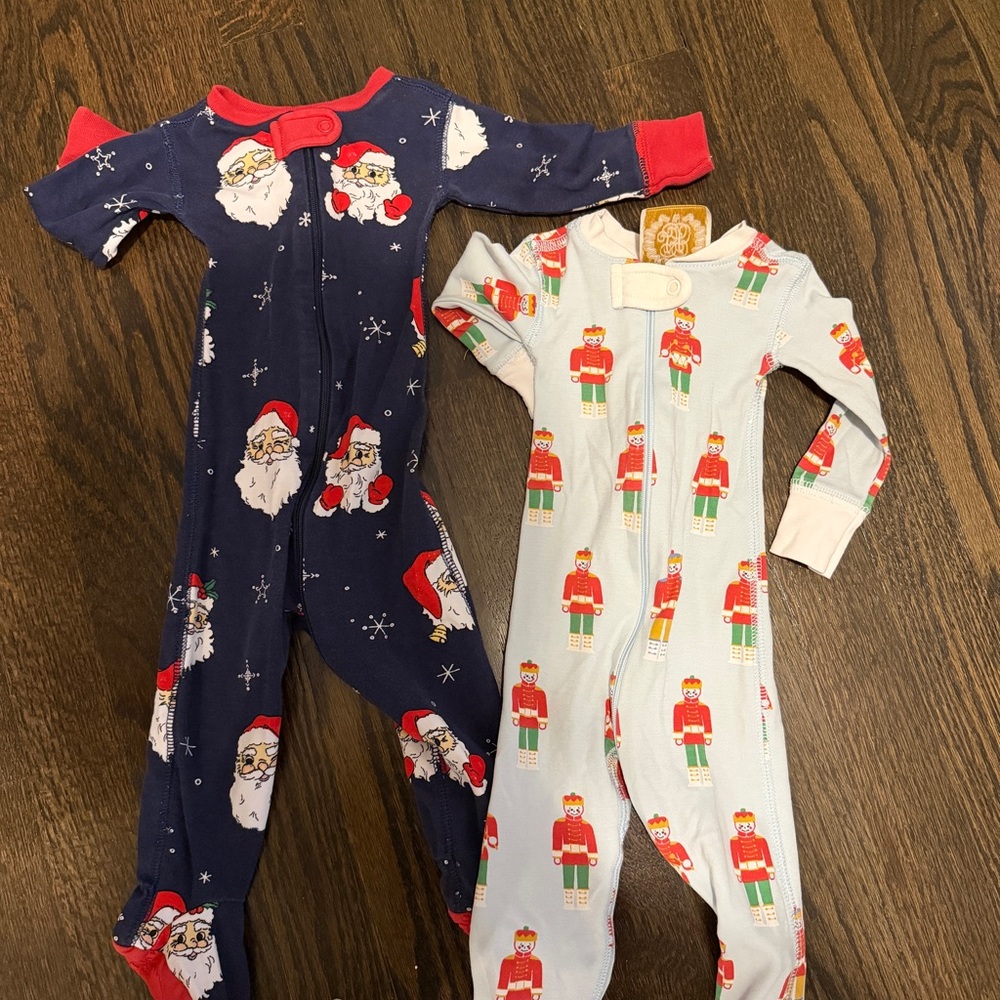 TBBC One Piece Pajamas bundle - Santa and Nutcracker Knox night night